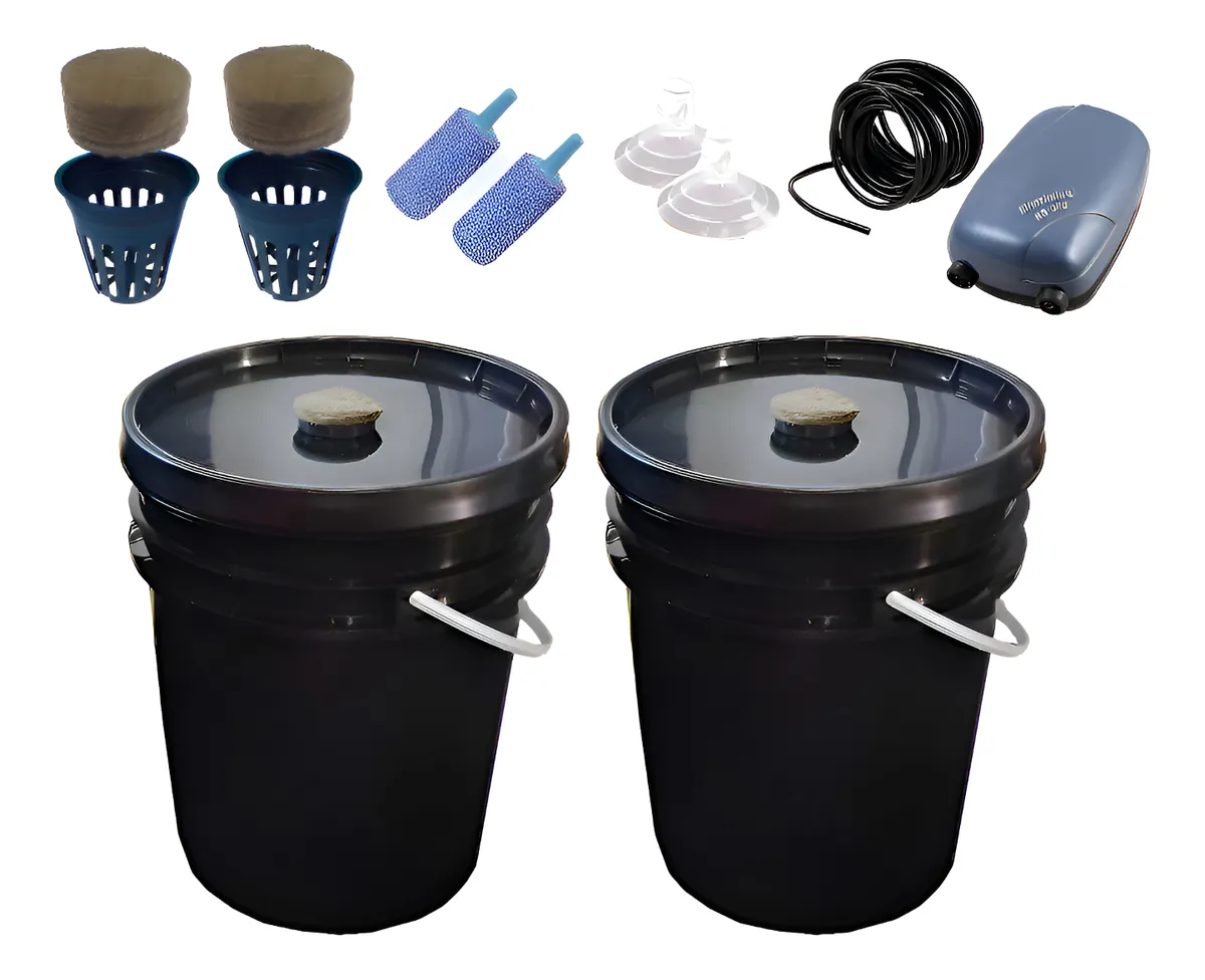 Kit Hidroponia Dwc Balde 20l X 2