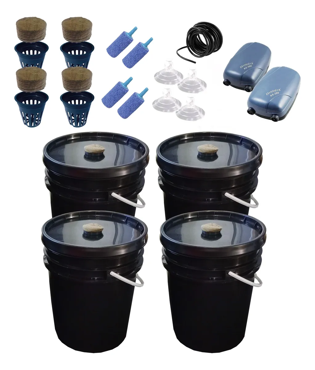 kit hidroponia 4 baldes